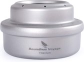 Boundless Voyage - Titanium - Spiritus Alcohol - kooktoestel Camping - Mini Spiritus Kooktoestel - Alcoholbrander - Geschikt voor Picknick Wandelen - Kamperen & Wandelen - Kampkeuken - Kookgerei