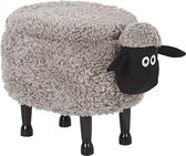Beliani SHEEP - Hocker - Grijs - Polyester
