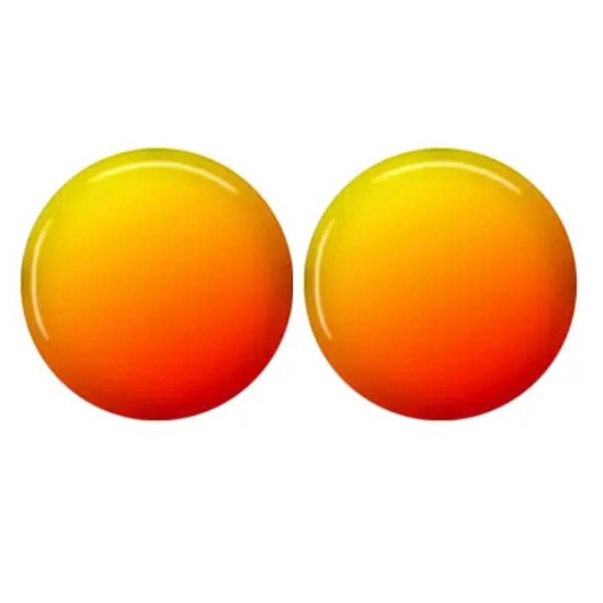 Clip Oorbellen - Oranje naar Geel Verloop - 2 cm