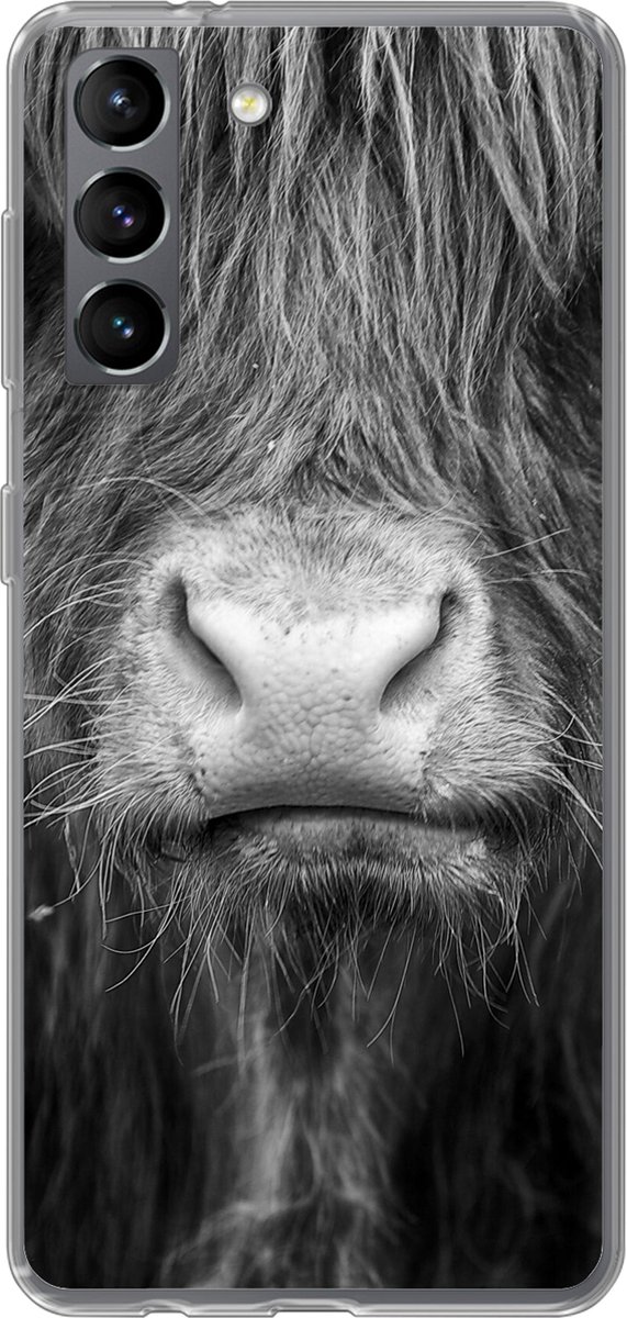 Telefoonhoesje Geschikt voor Samsung Galaxy S21 hoesje - Schotse Hooglander - Haar - Dieren - Siliconen Telefoonhoesje Telefoonhoesje
