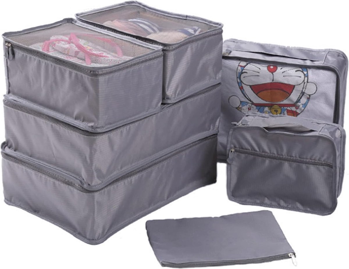 Koffer Organizer Set, 7 Stuks Verpakking Cubes Waterdichte Reisorganisator  Kleding