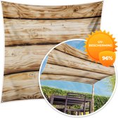 MuchoWow® - Schaduwdoek - Vintage - Houten - Plank - Design - 96% UV-bestendig - Hoogwaardig polyester - Zonnedoek - Weerbestendig - Tuin - Tarp - 300x300 cm