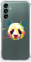 Silicone Hoesje Geschikt voor Geschikt voor Samsung Galaxy A24 Telefoon Hoesje met doorzichtige rand Panda Color