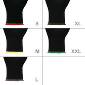 ECD Germany 4 paar werkhandschoenen met PU coating - maat 7-S - zwart - monteurshandschoenen montagehandschoenen beschermende handschoenen tuinhandschoenen - diverse kleuren & maten