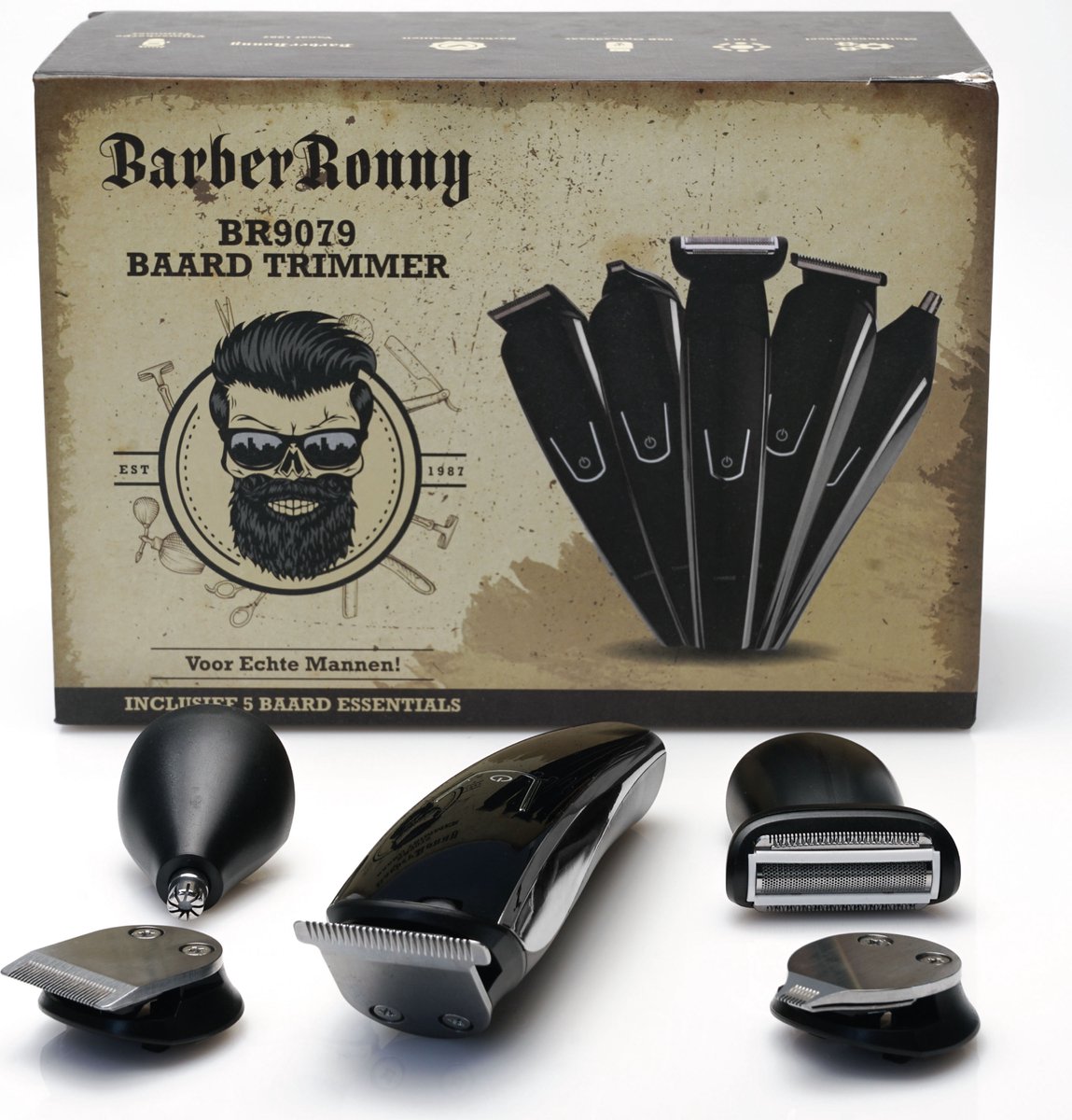 BarberRonny 5 in 1 Baardtrimmer voor Mannen - Trimmer - Bodygroomer - Multigroomer