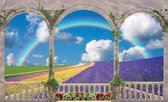 Flowers Through The Arches Photo Wallcovering
