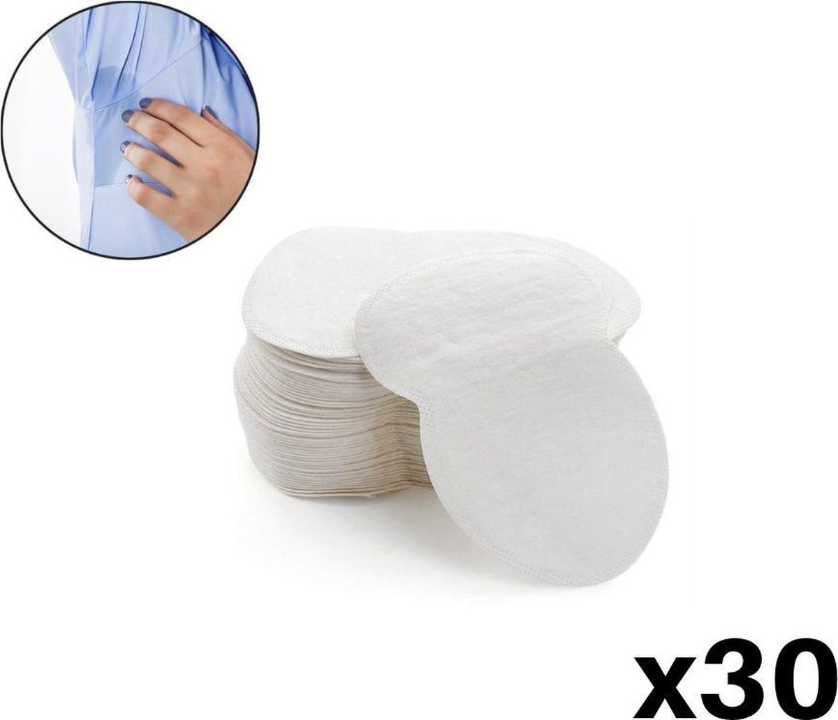 Goedkoopste Anti Transpiratie Zweet Pads – 30 Stuks – Perfecte Oplossing Tegen Okselzweet - Premium Okselpads - Katoen - Tegen Zweetvlekken - van Heble®