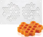 Siliconen mousse cakevormen 3D bakvormen DIY vorm, 2 gaten Honeycomb