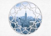 New York City Skyline Window Photo Wallcovering