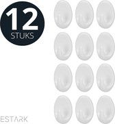 ESTARK® Zelfklevende Wandhaakjes Set - 12 Stuks - Vierkant | Vierkante Handdoek Haakjes | Multi Wandhaakje | Muur Haak | Deurhaak | Haken | Wandhaak (12)
