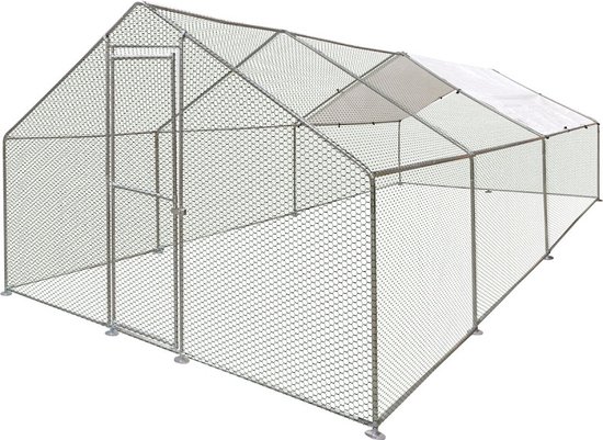 Foto: Maxxpet kippenren kippenhok metaal 3x6x2m