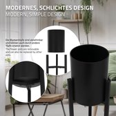 Bloemenstandaard Set van 2 Zwart Metaal ML-Design