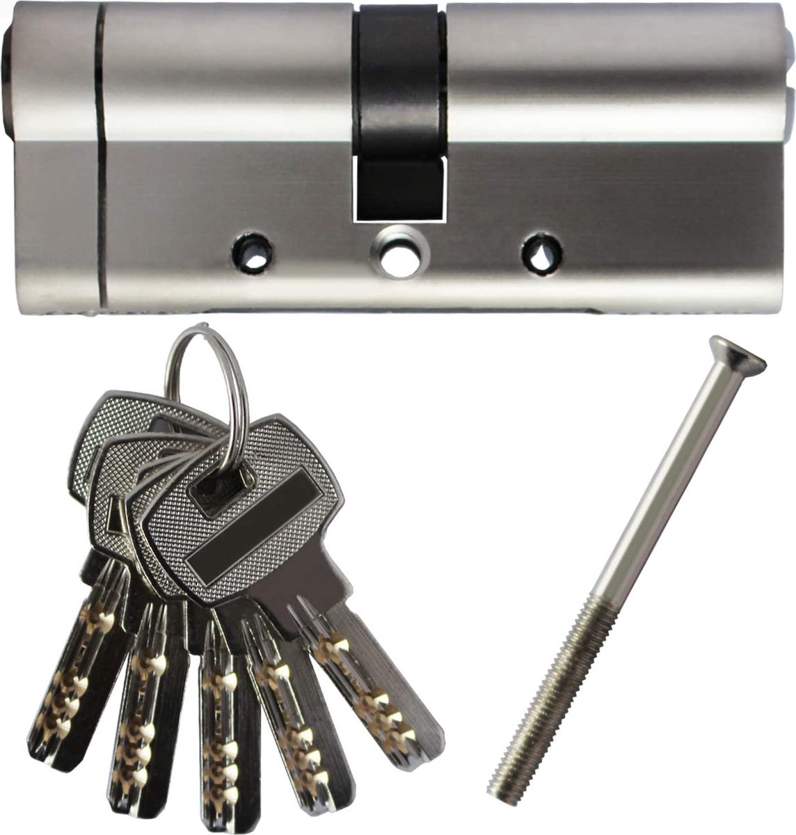 Hoogwaardig koperen cilinderslot, messing koperen kern, koperen sleutel, eurocilinder, anti-snap cilinder, met 5 sleutels