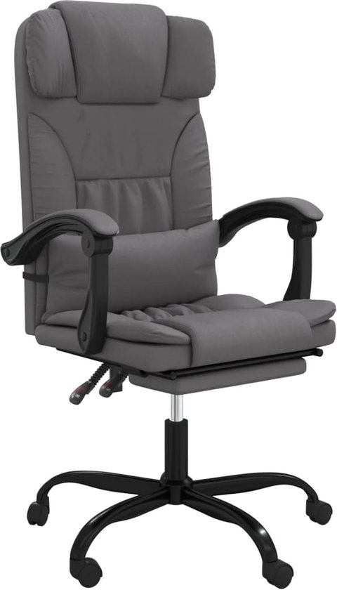 vidaXL-Kantoorstoel-verstelbaar-kunstleer-grijs