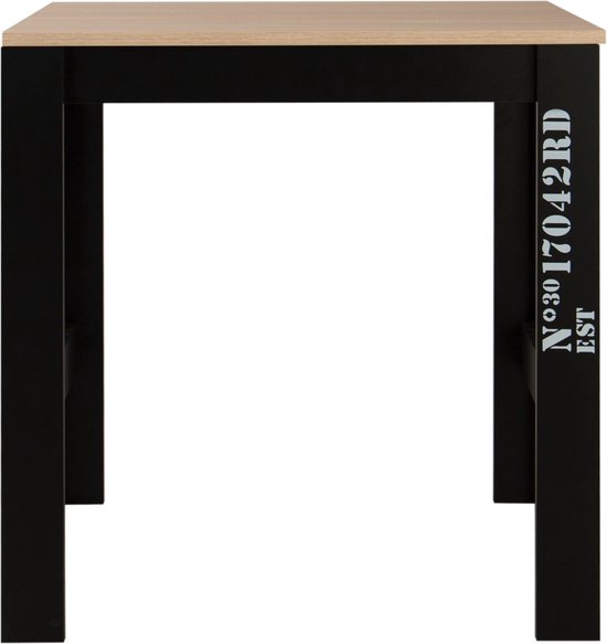 Belfurn - multifunctionele keukentafel barhoogte verlengbaar 91-131 cm ETIX zwart-eiken blad