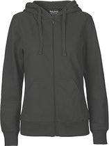 Bol.com Fairtrade Ladies Zip Hoodie met capuchon Charcoal - S aanbieding