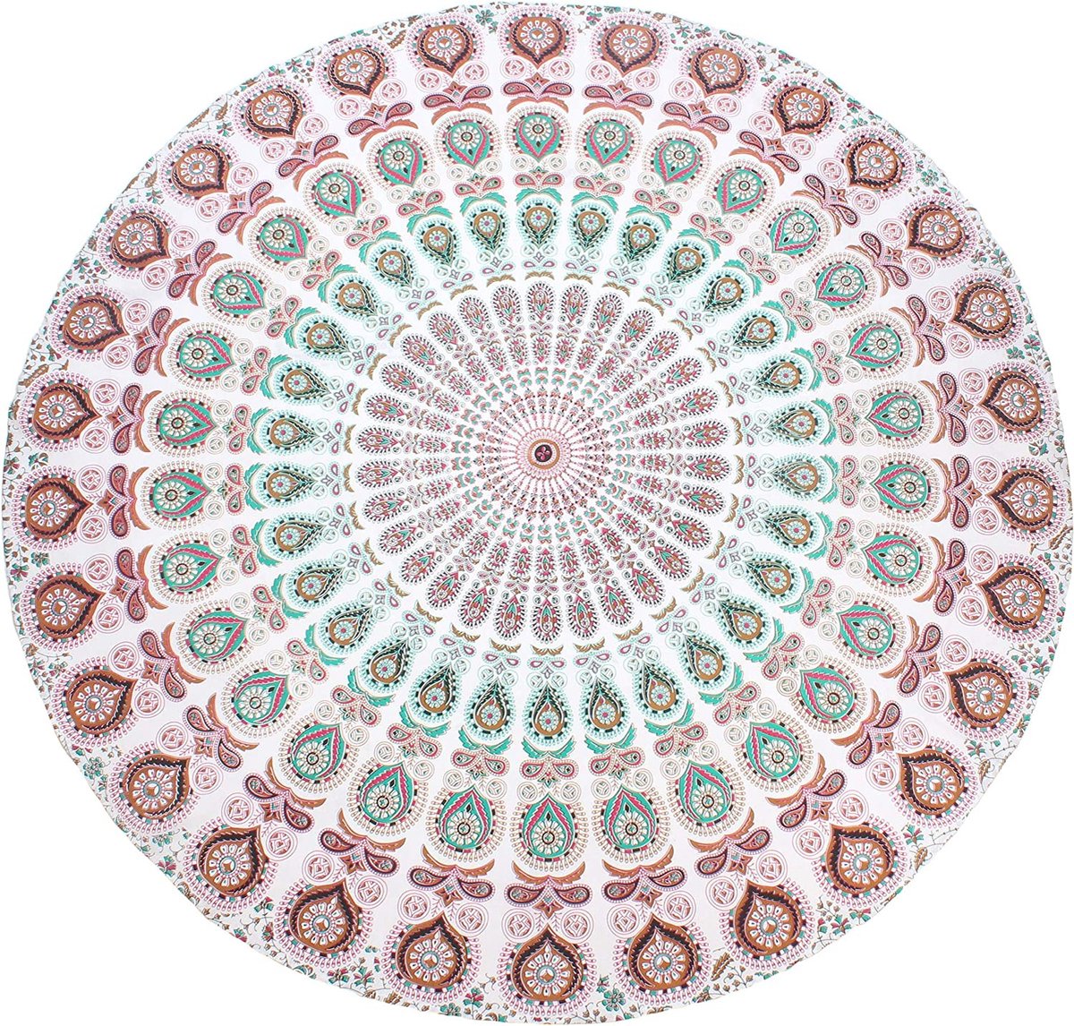 Indien Mandala rond roundie Tapisserie Couverture de plage