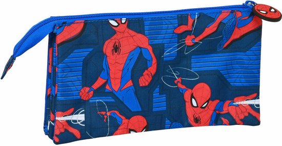 Trousse Scolaire Spiderman trois compartiments