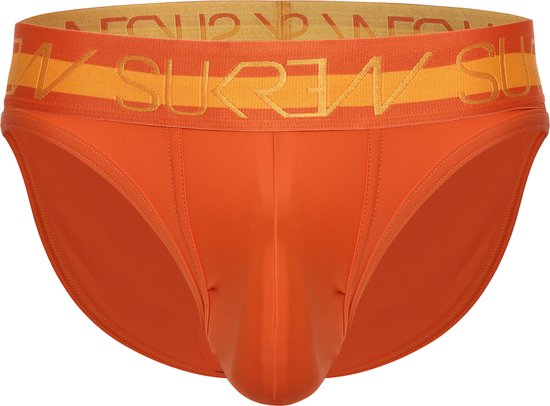 Sukrew Classic Slip Jaffle Oranje - Maat XS - Herenondergoed - Mannen Slip - Grote pouch - Highlight Neon Collectie