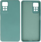 Fashion Backcover Telefoonhoesje - Color Hoesje - Geschikt voor de Xiaomi Redmi Note 11 Pro 5G 2022 - Donker Groen