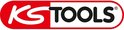 Het rode en witte logo van KS Tools.