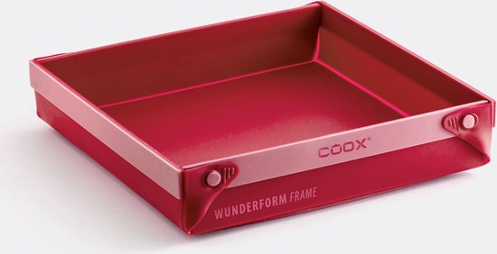 coox Wunderform Frame SQ in blauw: de eerste opvouwbare siliconen bakvorm voor grenzeloze bakcreaties - perfect voor cake, brood en ovenschotels