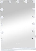 Miroir de Maquillage Tatiana - Avec Siècle des Lumières - 61x43cm - Sans Bord - Variateur de Lumière - Siècle des Lumières LED - Dimmable - Ecran Tactile