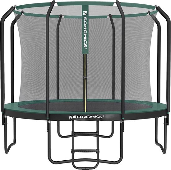 Trampoline Zeb - 366 cm - Trampoline met veiligheidsnet en ladder - gewatteerd frame - voor kinderen en volwassenen - binnennet