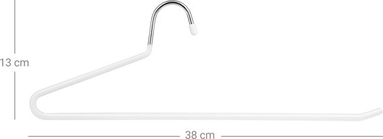 Cintres de luxe - Pantalons en métal - 20 pièces - Cintres pour pantalons - Gain de place - 38x13cm