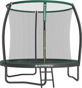 Trampoline PRO - 244 cm groen - met veiligheidsnet & ladder - tot 80 kg belasting