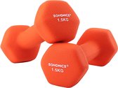 Dumbbellset Oranje - Dumbbellset - Gewichten - 2x1kg - Vinyl
