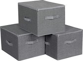 Opbergbox modern - 3 stuks - Met deksel - Opbergdoos - Opbergbak - 40x25x30cm