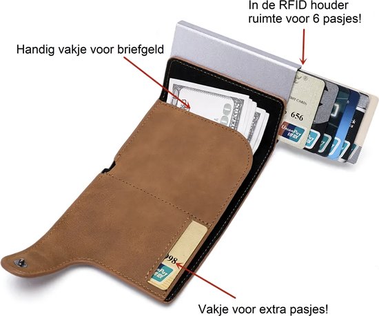 Prowallet Double Zwart - Pasjeshouder - 14 Pasjes Briefgeld - RFID Prowallet Double Zwart - Pasjeshouder - 14 Pasjes Briefgeld - RFID