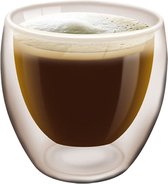 Haushaltshelden koffieglas/theeglas dubbelwandig - 1x - lungo glazen - 200 ml
