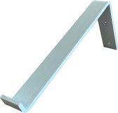GoudmetHout Industriële Plankdrager L-vorm 30 cm - Per Stuk - Staal - Mat Wit - 4 cm x 30 cm x 15 cm