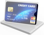 kwmobile 10x beschermhoesje voor pasjes - Voor creditcard, bankpas, OV-chipkaart of ID-kaart - Set van 10 stuks - In mat transparant