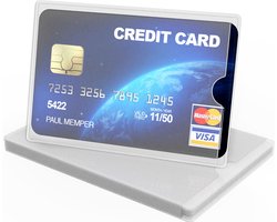 kwmobile 10x beschermhoesje voor pasjes - Voor creditcard, bankpas, OV-chipkaart of ID-kaart - Set van 10 stuks - In mat transparant