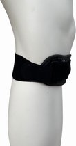Genouillère rotulienne Bracefox® Premium | Élastique réglable | Bandage de genou | Homme & femme | Noir | Taille universelle