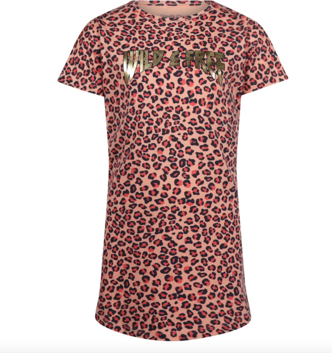 Charlie Choe Charlie - Choe - Groot - T-shirt - Panterprint - Pyjama peach