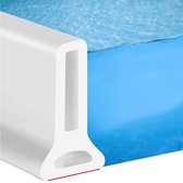 Zelfklevende Waterkering Douche 100cm - Sanitaire Waterstopper - Douchedorpel Wit, 30 x 48mm, 100 cm