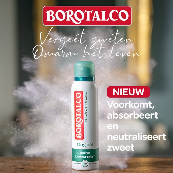 Borotalco Original spray - 4 stuks - voordeelverpakking - Borotalco