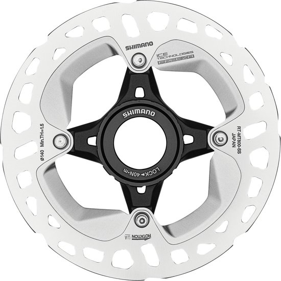 Rotor De Frein à Disque Shimano Deore XT 180mm - Verrouillage Central, Compatible VTT, Technologie ICE Tech, Neuf Sous Blister