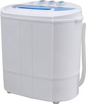 Lowander mini wasmachine 5kg met centrifuge en dubbele trommel - Kleine wasmachine voor Camping | Studenten | Op reis