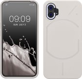 kwmobile telefoonhoesje geschikt voor Nothing Phone (1) - Hoesje met siliconen coating - Smartphone case in mat wit