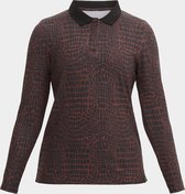 Röhnisch Sia Poloshirt - Brown Crocco - Maat L