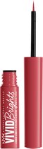 Nyx Professional Makeup - Vivid Brights Liquid Liner - Red Liquid Eye Liner - On Red