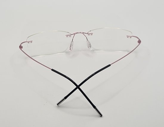 Montuurloze titanium dames leesbril +1,0 roze kleur / Lichtgewicht Lezers  Brillen/... | bol.com