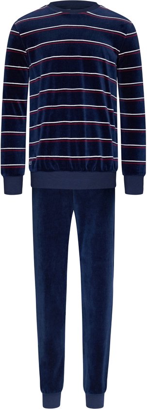 Pastunette for Men - Heren Pyjama set George - Blauw - Velours - Maat S