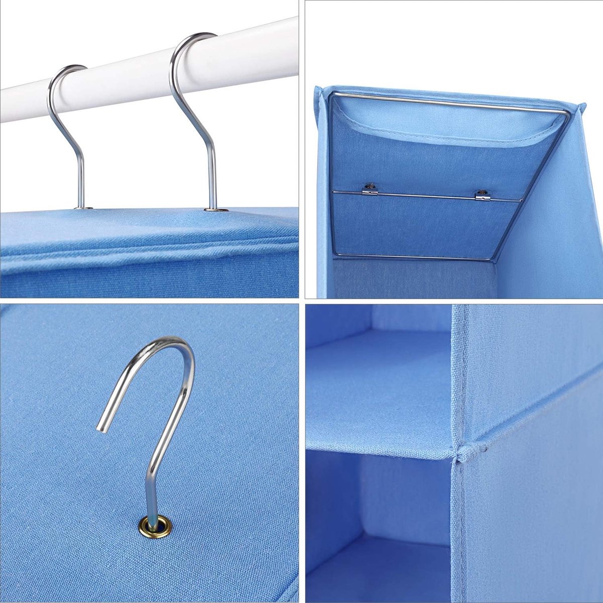 HOMCOM Vliesstoffen Kledingkast, Opvouwbare Kast, Incl. 3 Laden, 125 Cm X 43 Cm X 162 5 Cm Lichtgrijs~1vb97c26a4801