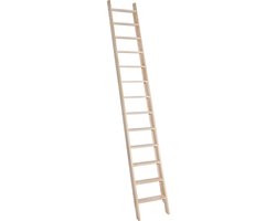 Foto: Zoldertrap 13 treden stahoogte 263 cm houten ladder molenaarstrap grenen trap